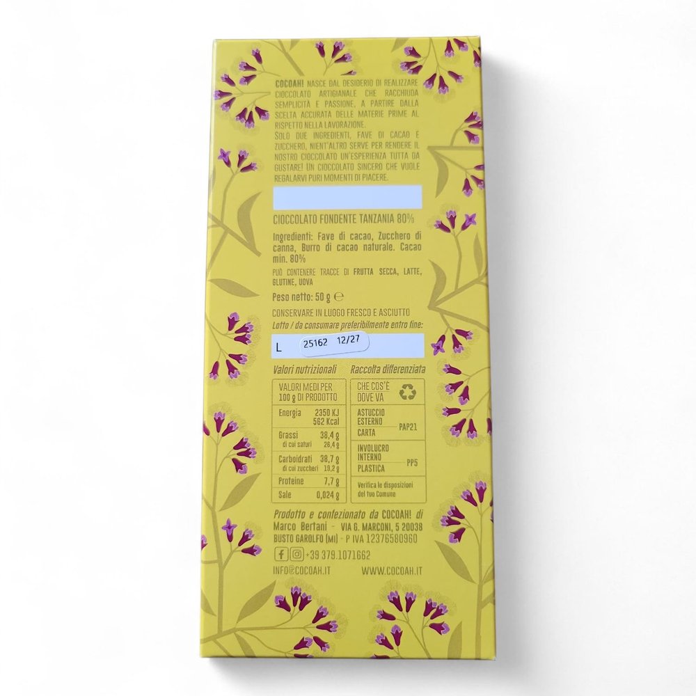 CocoAH! 80% Tanzania Dark Chocolate — Science Of Chocolate